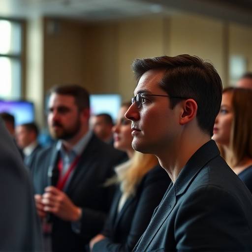 Fotógrafo profissional cobrindo um evento corporativo